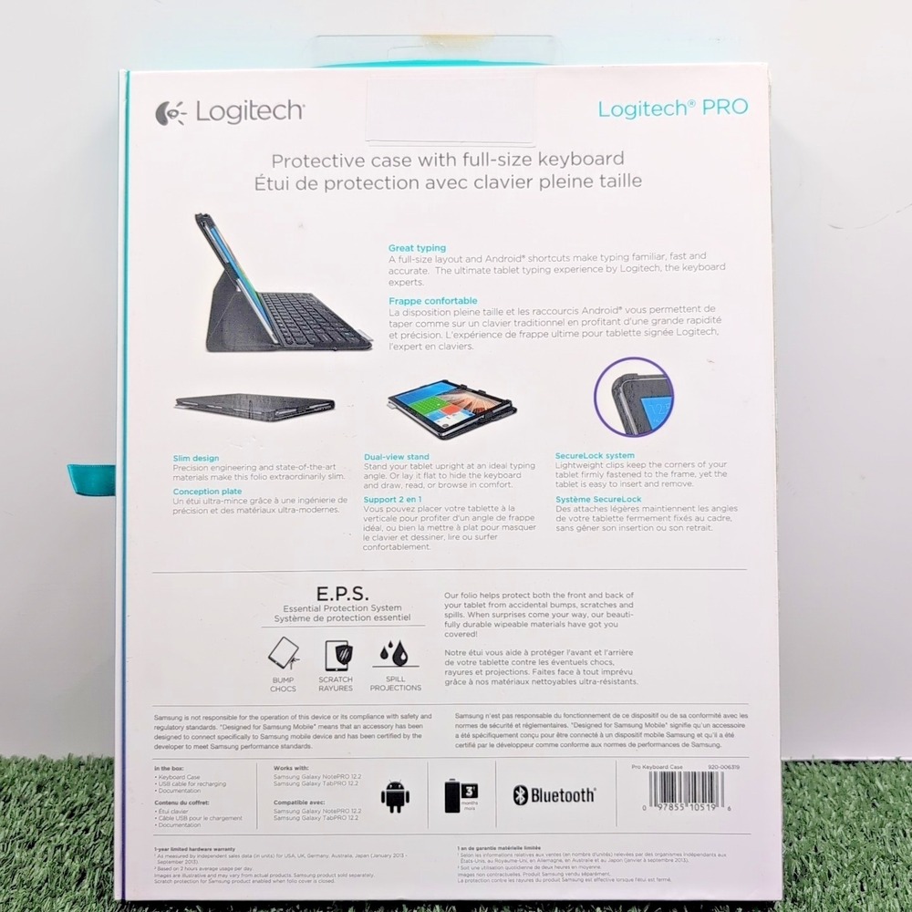 Logitech Pro Protective Case Full Size Keyboard Samsung Galaxy Note / Tab Pro - Picture 2 of 6